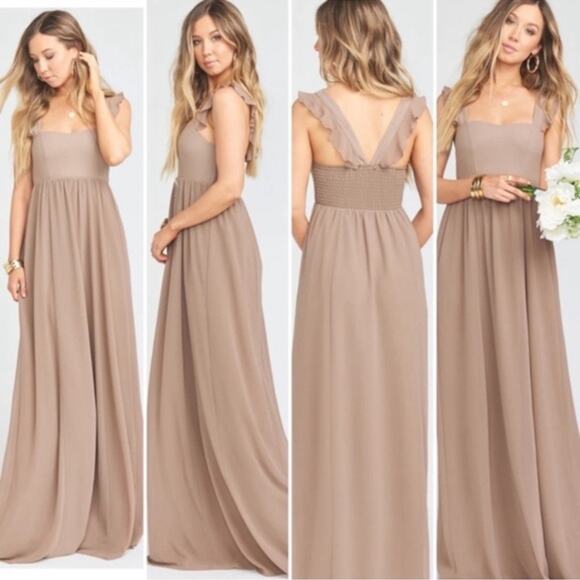 Show Me Your Mumu June Ruffle Maxi Dress M Dove Gray NWT Bridesmaid - Picture 13 of 13